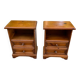 2 tables de chevet en pin massif style Louis XIV
