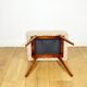High stool seat boucle beige - round beech legs