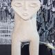 Antropomorphic lamp signed Albert Tormos in Gard stone