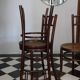 3 chaises bistrot bois courbé, Fischel, fin XIXe - début XXe.