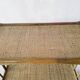 Bamboo shelf & green rattan