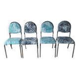 Series of vintage chrome chairs