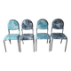 Series of vintage chrome chairs