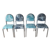 Series of vintage chrome chairs