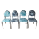Series of vintage chrome chairs