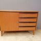 Cmmode vintage en bois, ex Tchécoslovaquie, style scandinave, 1960