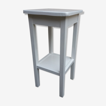 Tabouret en bois blanc