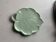 Vide poche, barbotine en forme de feuille verte vintage