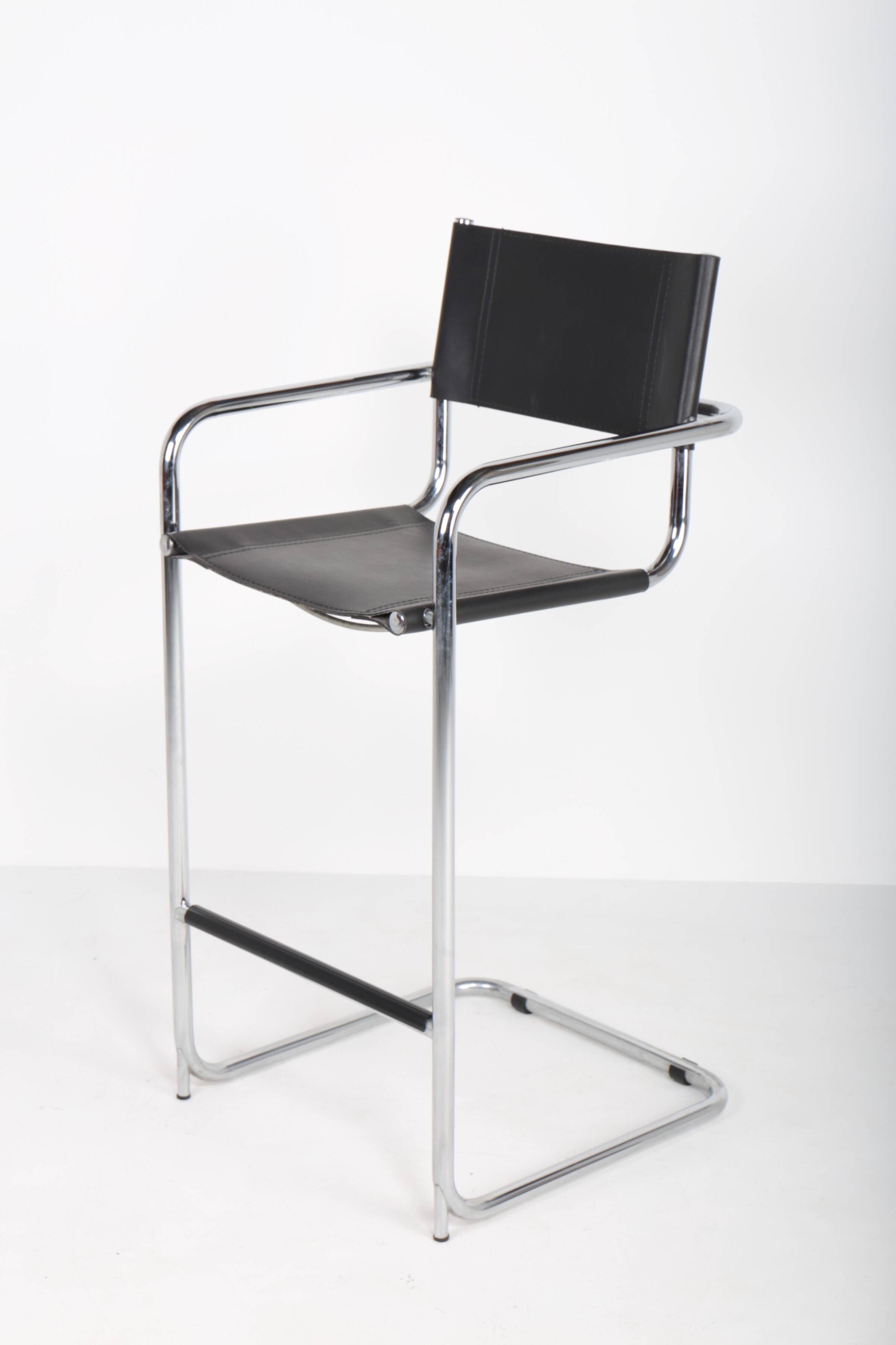 Bauhaus style tubular bar stool