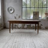 Farmhouse table in oak and walnut 2m