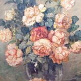 Tableau Elisa Georget 1914 hst bouquet de fleurs XIXéme XXéme