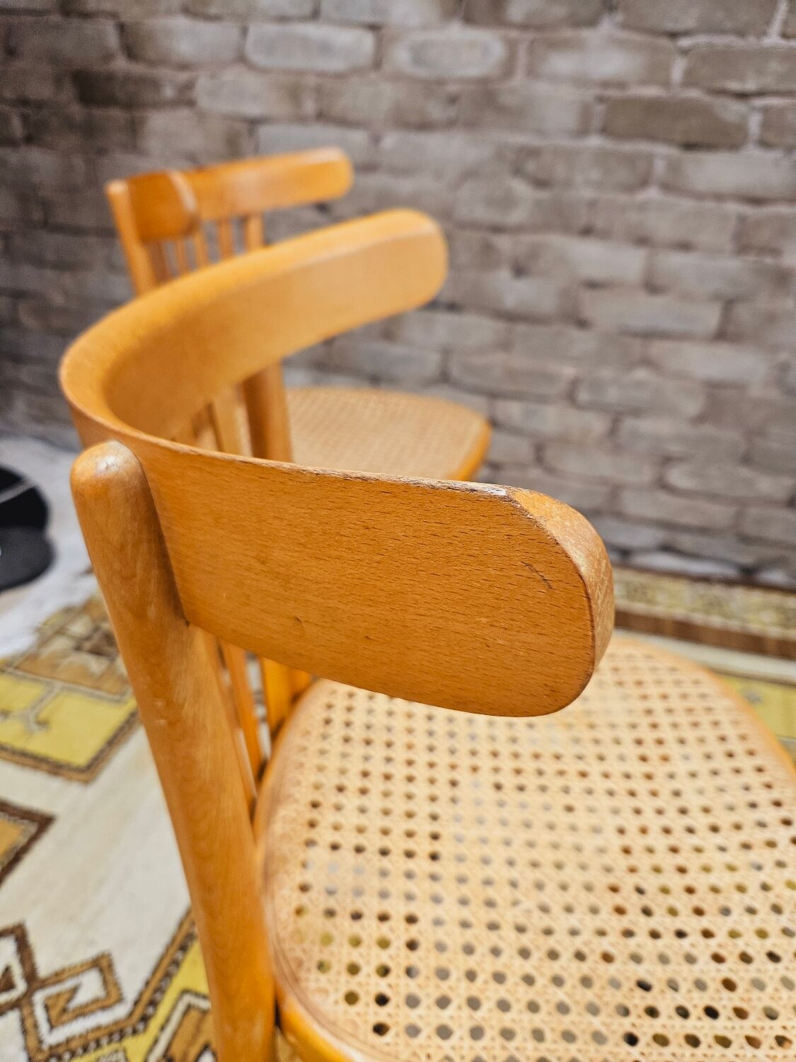 Pair of chairs bistrot 1960s vintage