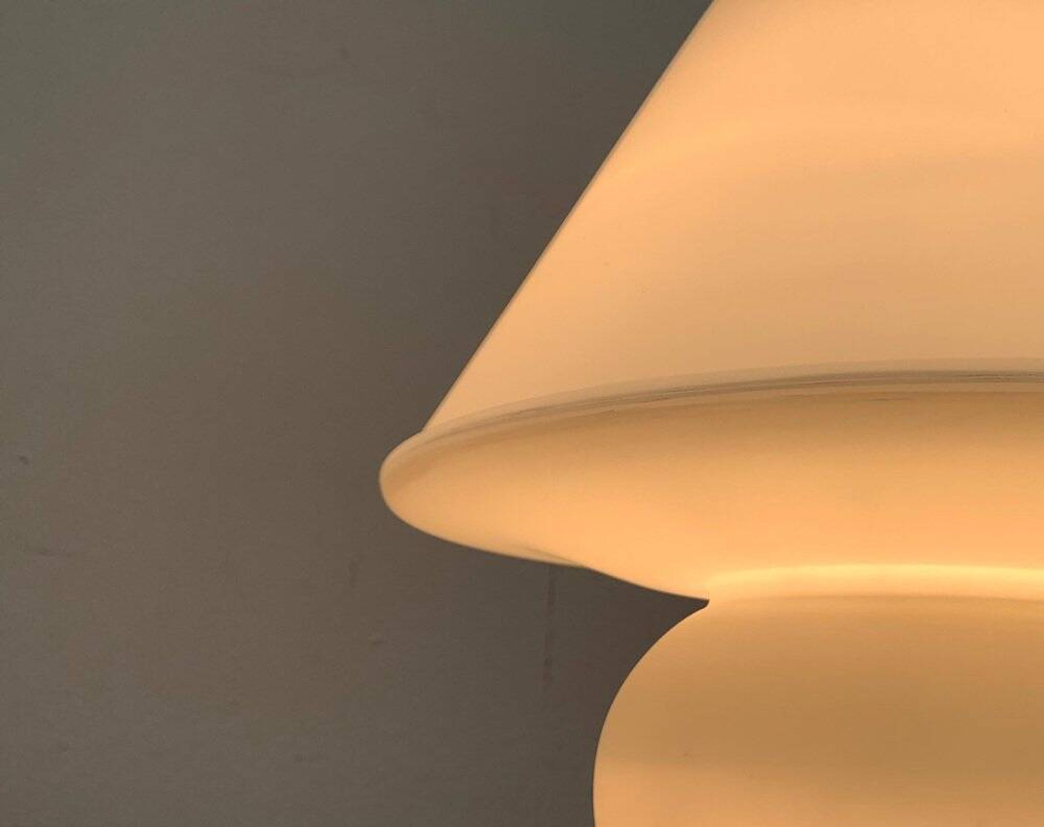 1970s vintage space-style German glass table lamp by Limburg.