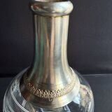Cut crystal carafe with silver frame