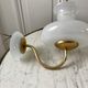 Pair of opaline tulip appliques on brass support 40-50s