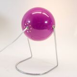 Lampe de table de l’ère spatiale | violet et chrome | Millésime années 70