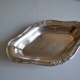 Flat basket cup in silver metal