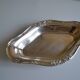 Flat basket cup in silver metal