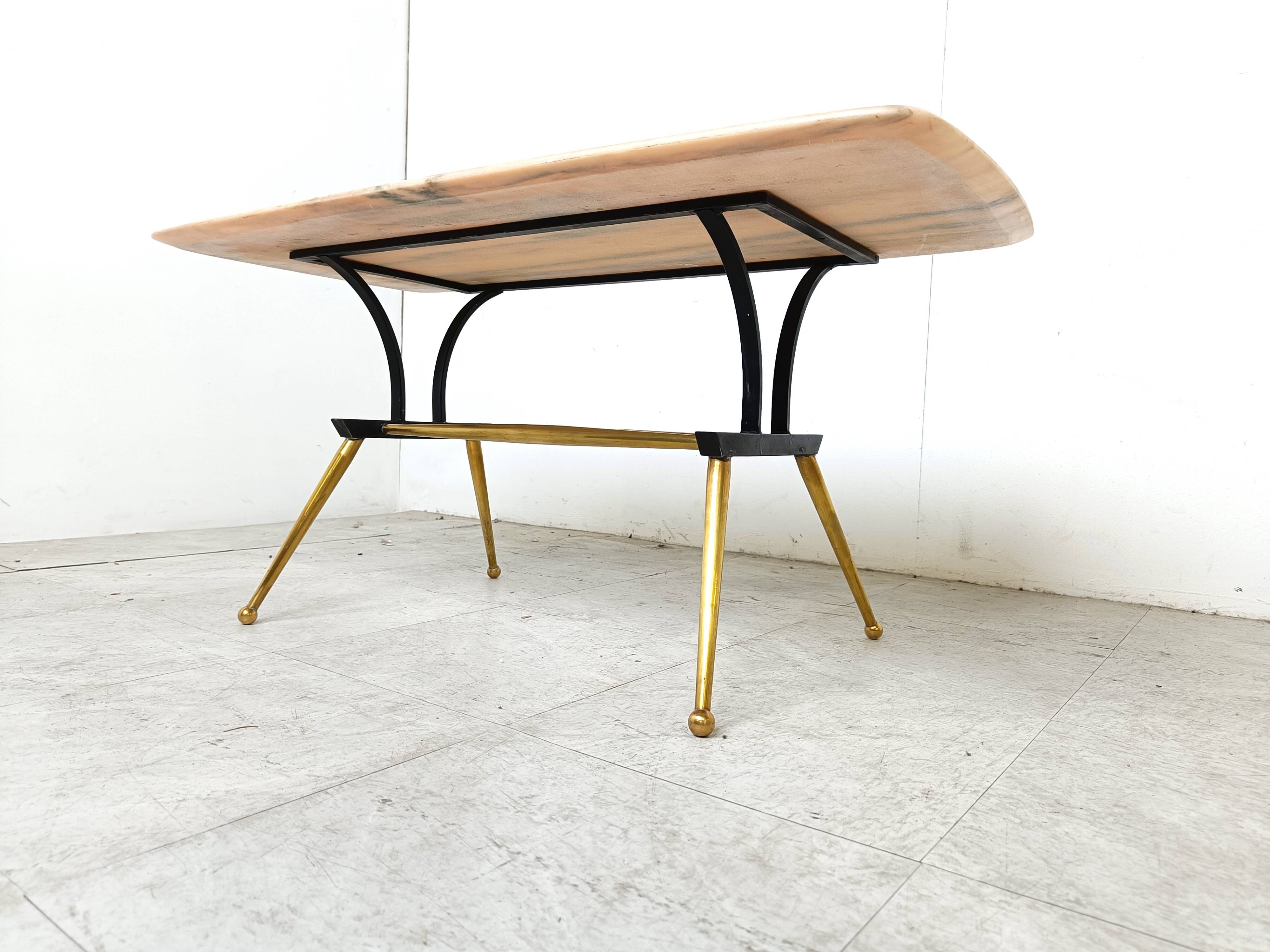 Table basse vintage italienne en marbre, 1950