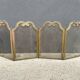 Antique brass fireplace screen from the 1920s, 4-panel fireplace screen