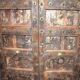 Old antique Indian door from Rajasthan made of old teak wood - functional