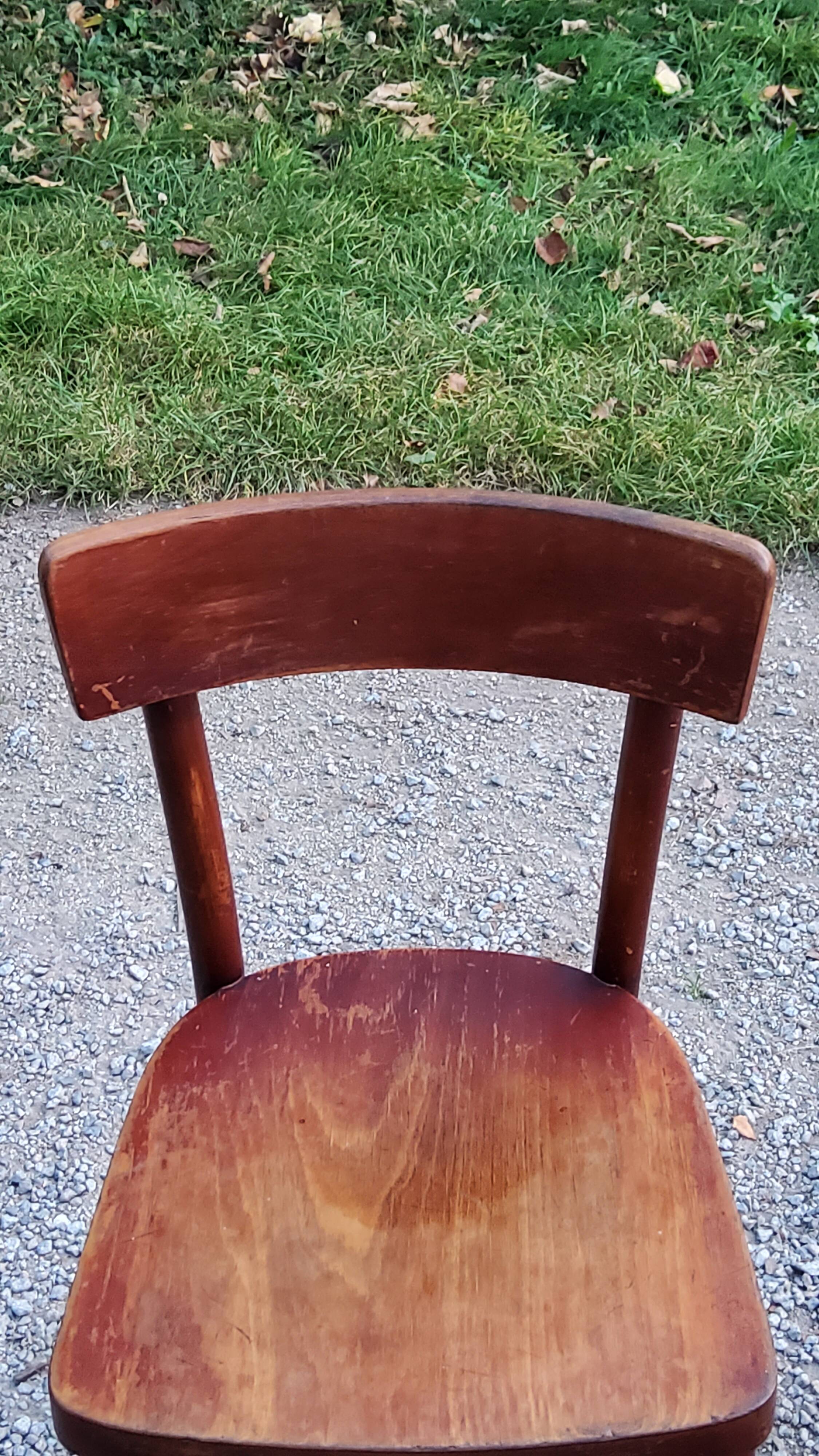 Set of 5 Stella Thonet bistro chairs from the 1950s