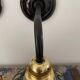 Pair of vintage faceted glass wall lamps
