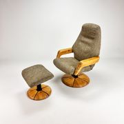 Fauteuil & repose-pied, années 1980