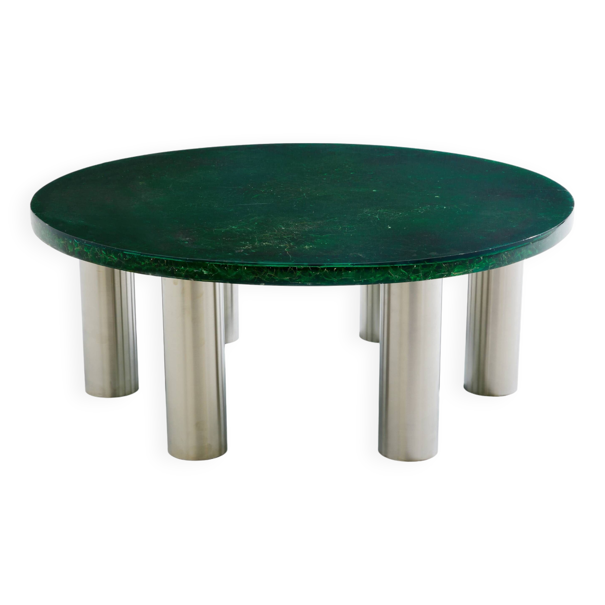 Marie-Claude De Fouquières coffee table fractal resin 1970