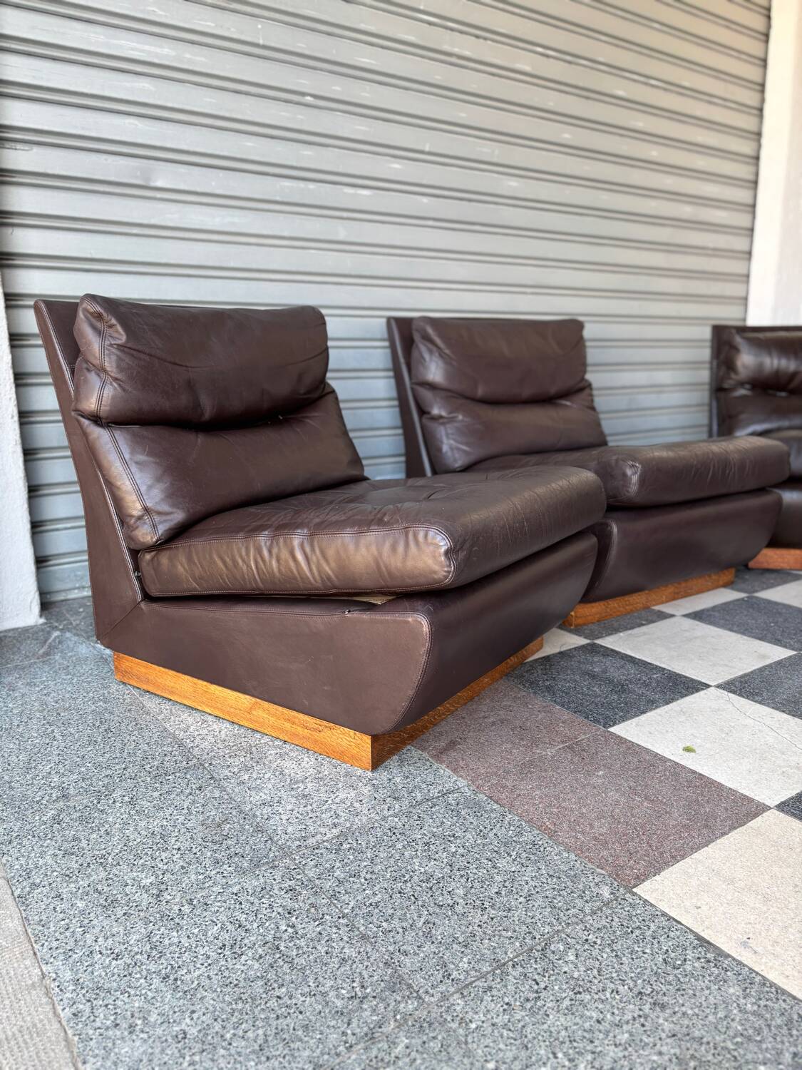 Chauffeuse cuir Roche Bobois
