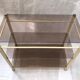 Beige metal console and smoked tempered glass Yves Boutboul