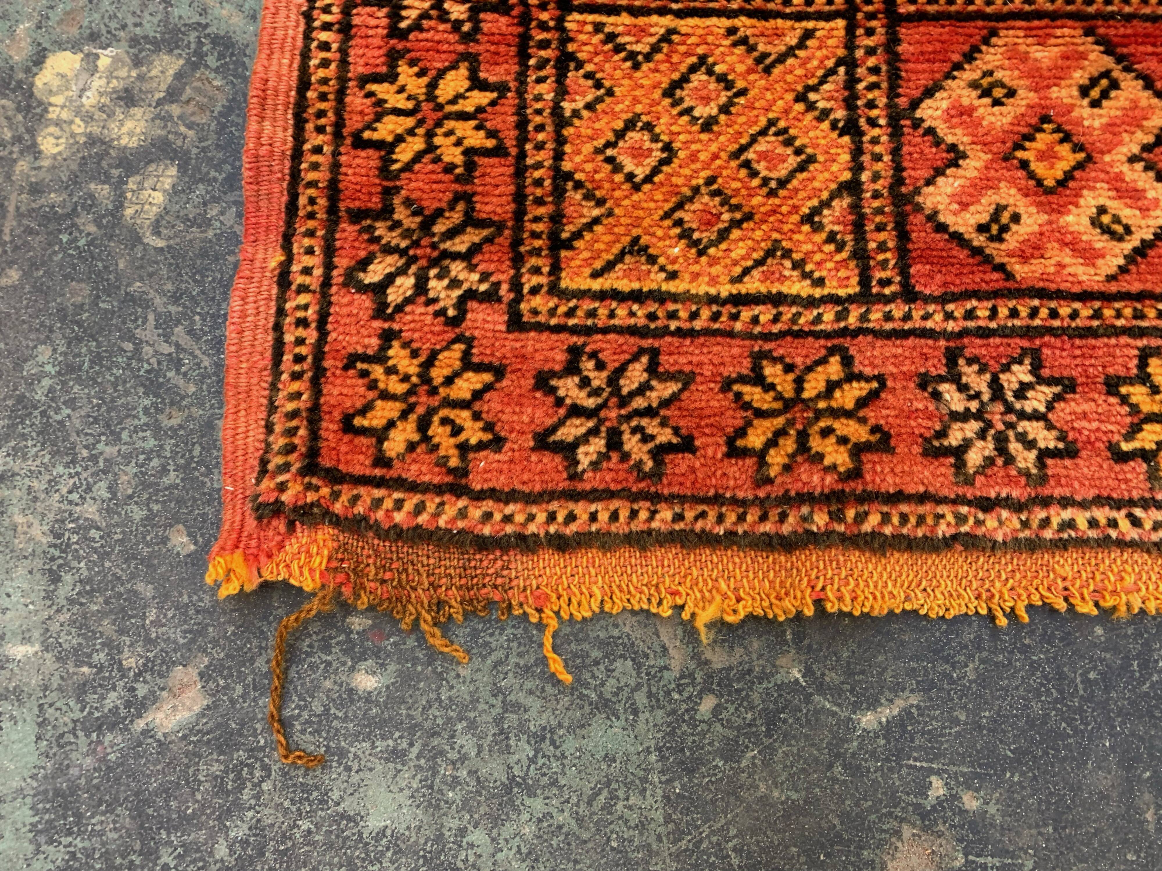 Vintage moroccan rug 400x176 cm berber atlas, tribal