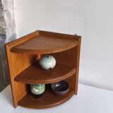 Antique solid wood corner shelf