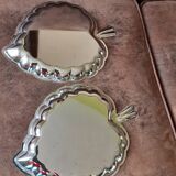 Set of 2 small original stainless steel dishes