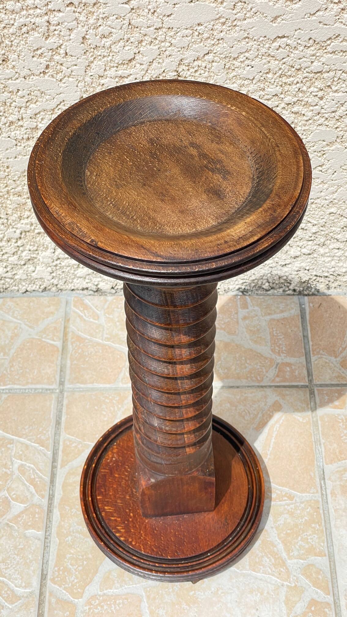 Charles dudouyt vintage oak plants holder