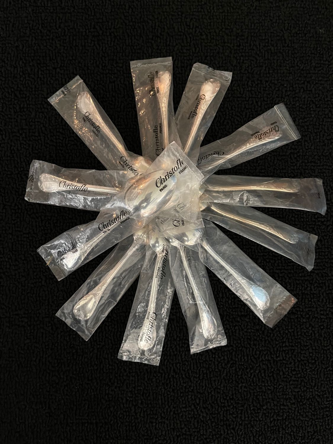 Christofle marly 12 spoons in new blister packs