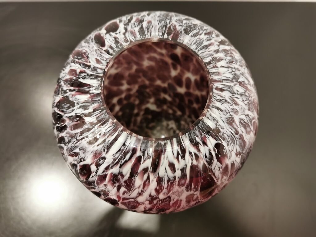 Purple glass vase by La Rochere