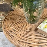 60s rattan bedside table