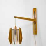 Set of chandelier and wall lamp by Drevo Humpolec, 1970
