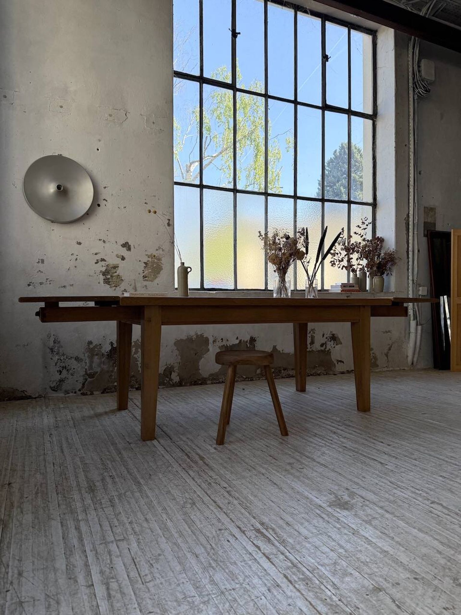 Table de ferme extensible en chêne massif