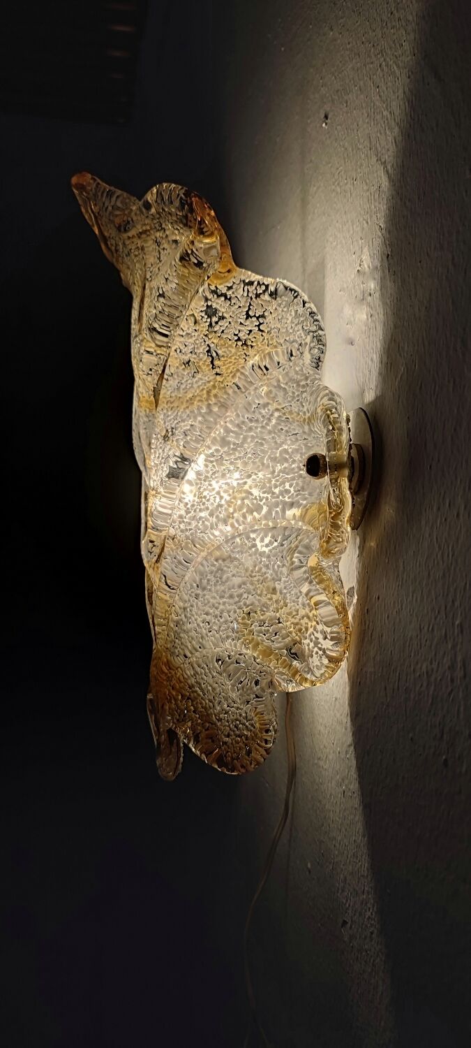 Murano glass wall light. Italy, 1960s.