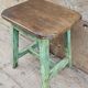 Ancien tabouret -sellette en teck birman