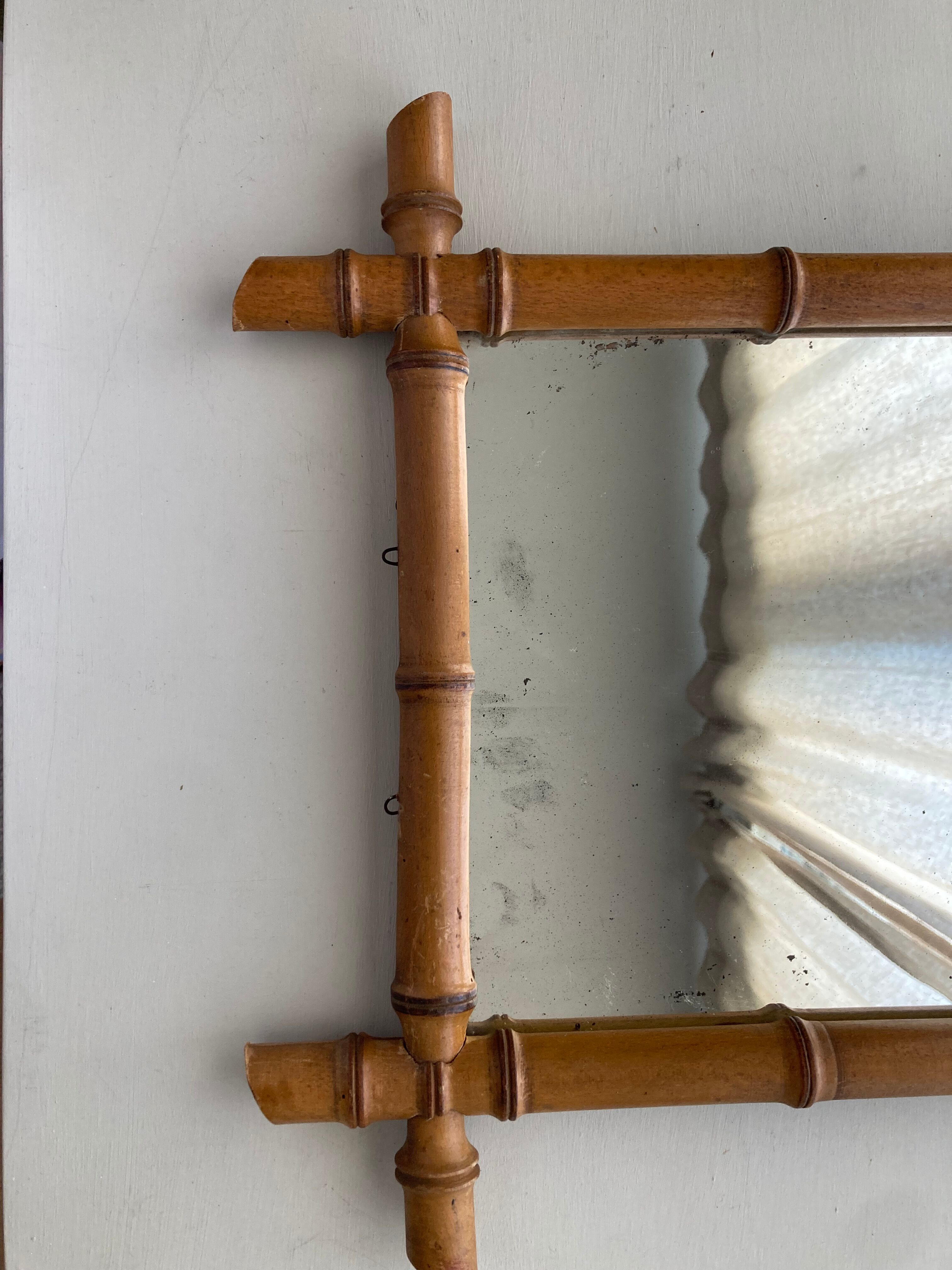 Bamboo wood mirror