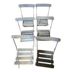 Lot 6 chaises jardin