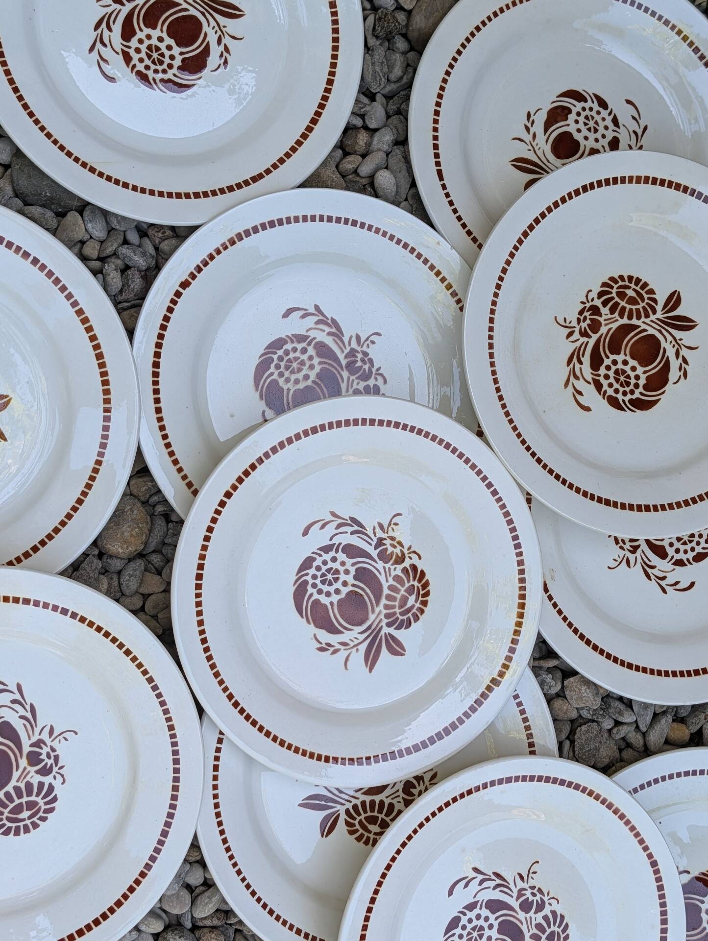 Saint-Amand flat plates Moulin des Loups 1950s