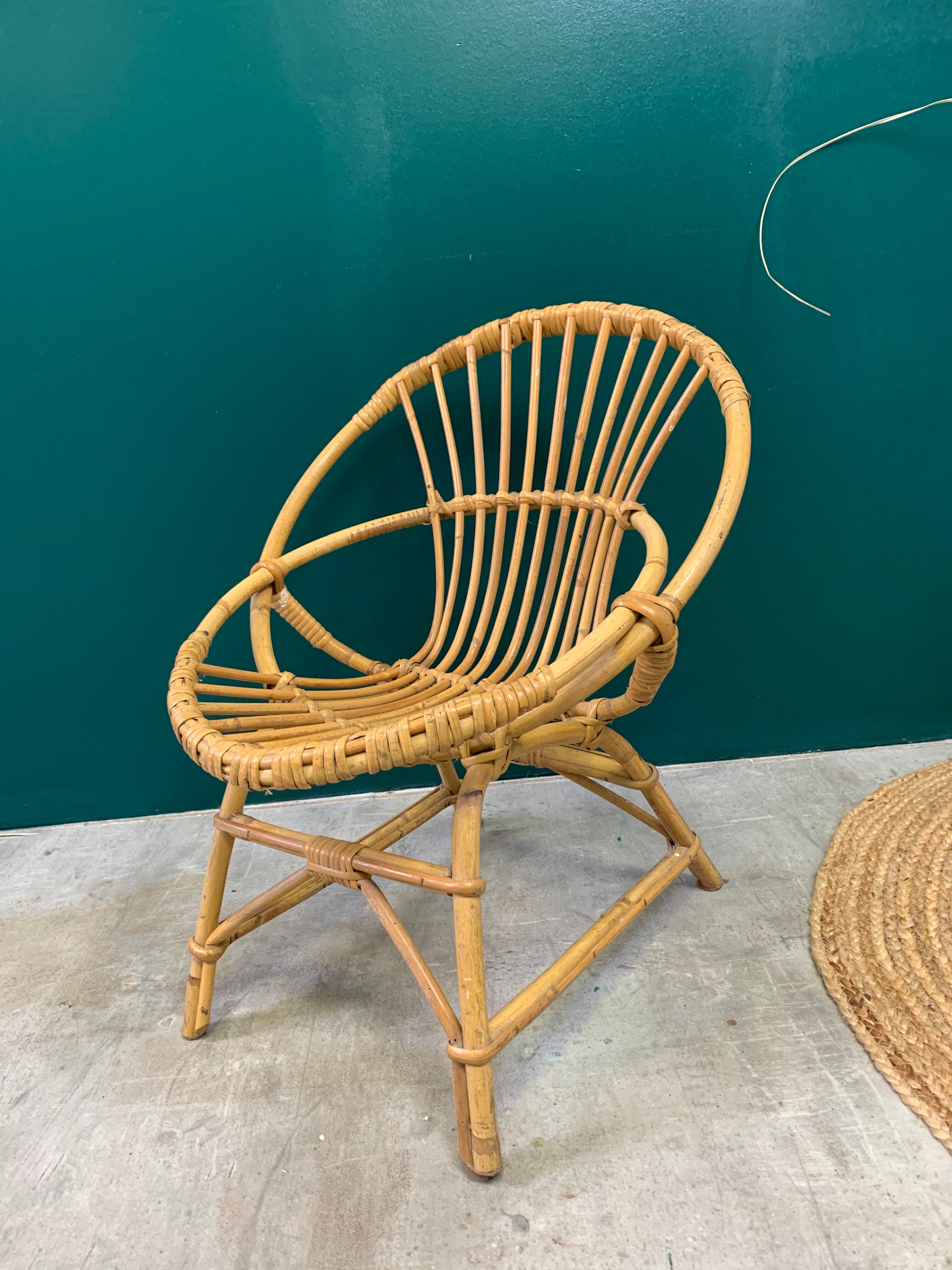 Children's rattan chair