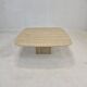 Table basse italienne en travertin années 1980