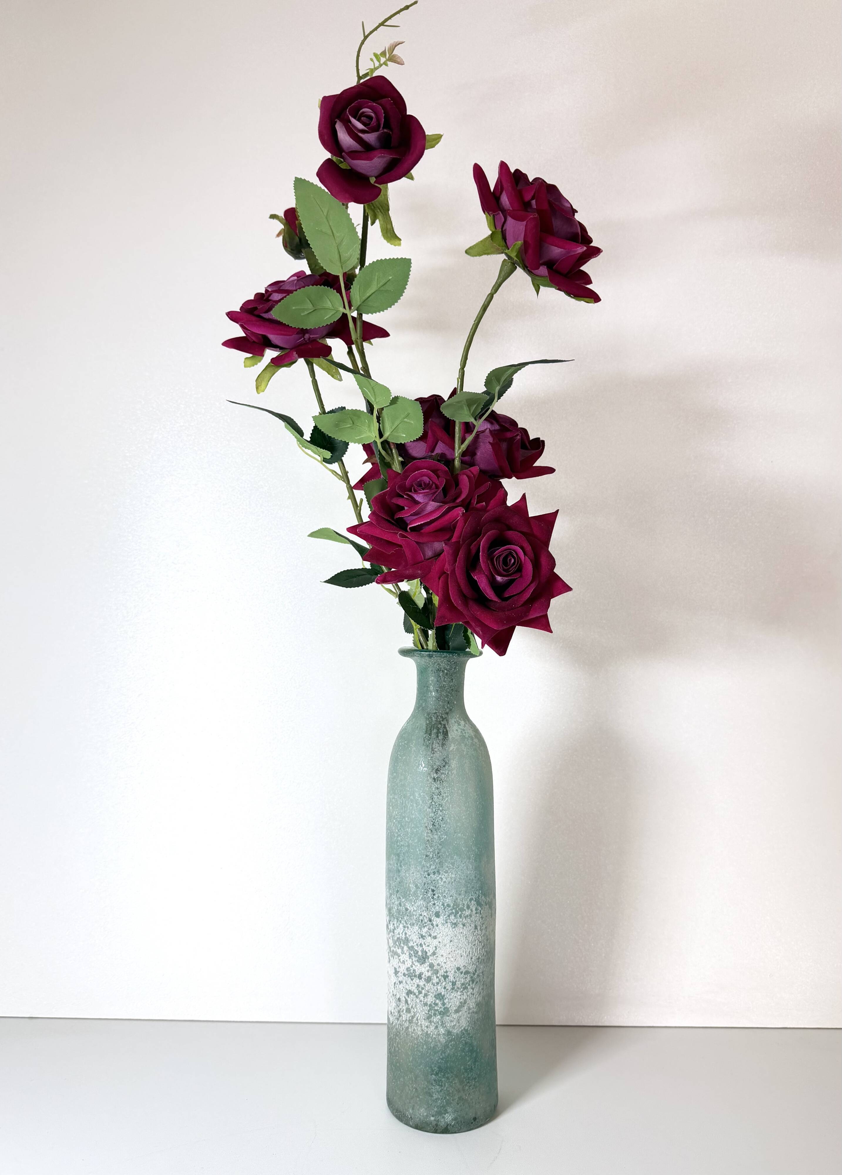 Teal Scavo Glass Bottle Vase attr. to Gino Cenedese, Italy