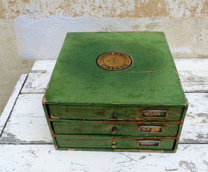 Old haberdashery furniture with drawers