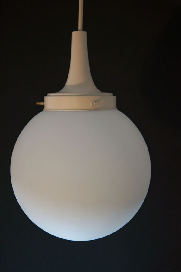 Frosted Glass Lamp Hanging Lamp from Limburg, 1970s